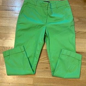 Kelly green Talbots cuffed cotton pants St. Patrick’s Day